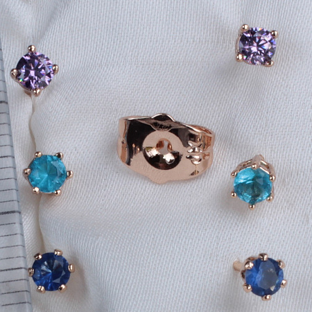 Пуссеты  3 пары Xuping (18e07713-ZZ1577)