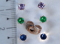 Пуссеты  3 пары Xuping (18e07915-ZZ1579)