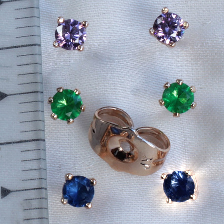 Пуссеты  3 пары Xuping (18e07915-ZZ1579)