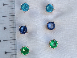 Пуссеты  3 пары Xuping (18e08016-ZZ1580)